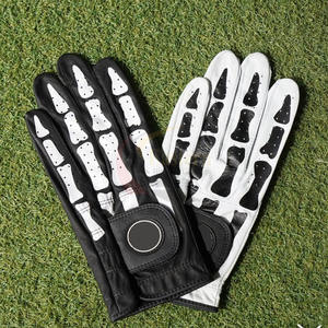 Guante de golf de cuero Cabretta para mano izquierda, antideslizante, con cierre de velcro, unisex, para deportes. - Product Image 3