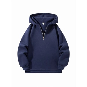 Sweat-shirt à capuche zippé mi-long pour homme, coupe classique, idéal pour l'hiver et les tenues décontractées - Product Image 1
