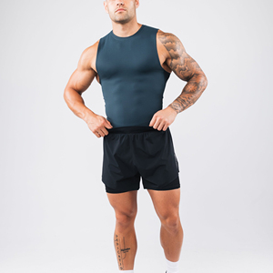 Camiseta sin mangas unisex de poliéster anti-UV de secado rápido, personalizada, a color, para hombre, para fitness, gimnasio, informal, de verano, servicio OEM. - Product Image 6