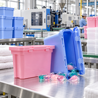 Boîte d'emballage en plastique PP pour capsules de lessive et perles parfumées, conteneur de stockage pour emballage de vente au détail
