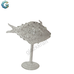 Chope à bière en verre cristal en forme de poisson, 20 cm de hauteur, design moderne, anti-fuite, nouveauté, cadeau fait main pour adultes, vaisselle de fête - Product Image 5