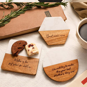 Free Sample <b>Bar</b> Home Customized Eco-Friendly Modern Design Wood Coaster Laser Engraving Natural Acacia Wood 4mm Thick - Product Image 3