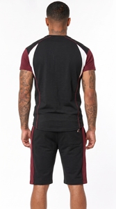 Ensemble court pour homme, unisexe, décontracté, avec t-shirt et short à taille élastique, couleur unie ou imprimé, 100% coton. - Product Image 6