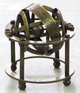 Mini Brass Armillary Sphere Antique Style Decorative <b>Globe</b> for Home Office <b>Desk</b> Decor and Collectible Use - Product Image 4