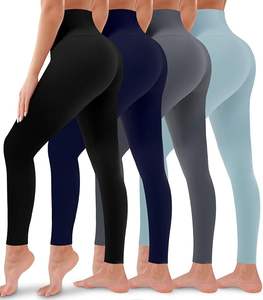 Leggings de yoga sans couture couleur bordeaux à séchage rapide pour femmes, 100% coton, taille haute, logo personnalisé, leggings pour femmes en vente - Product Image 4