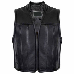 Chaleco de Cuero para Hombre Hecho en Fábrica a Precio Competitivo, Personaliza tu Propio Logotipo, Chaleco de Cuero Profesional de Primera Calidad, Cantidad al por Mayor - Product Image 1