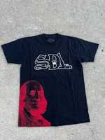 T-shirt à manches courtes pour homme Seamrewear SDL en coton/fibre de bambou, teint en fil, style streetwear imprimé, col rond, coupe classique, Oxford