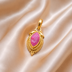 Natural Marquise Pink <b>Ruby</b> Gemstone Pendant Pure 925 Sterling Silver Rose Gold Plated Handmade Minimalist Jewelry Gift for Party - Product Image 2