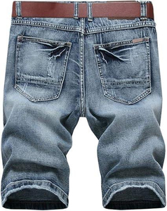Nuevos Shorts de Mezclilla para Hombre 2026, Cortos, a la Moda, Rotos, Desgastados, Estilo Urbano, Casual, Verano, Azules, Ajustados, Hasta la Rodilla - Product Image 6