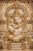 Statue 3D en fibre de Ganesha pour mariage hindou indien, nouvelle arrivée, luxe simple, traditionnelle, Shobha Jain Impex Delhi, décoration extérieure