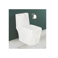 WC en céramique moderne de forme carrée, à poser au sol, monobloc, siphon en P, double chasse d'eau, cuvette de toilette, toilette à chasse d'eau