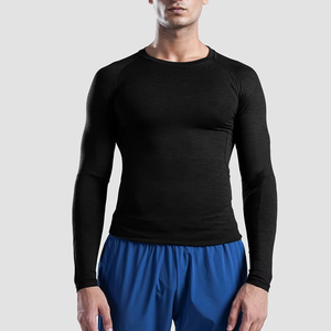 Compre Ahora Camiseta Deportiva de Manga Larga para Hombre, Tejido Elástico Premium, Soporte Muscular, Transpirable, Logotipo Personalizado, Camiseta para Hombre al por Mayor - Product Image 4