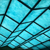 Decosphere SL102A – Grande dalle décorative murale moderne pour hôtel, plateau de table translucide en plâtre artificiel effet flocon de neige