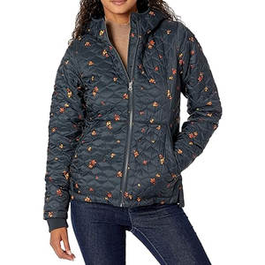 Womens Lightweight Quilted Full-Zip Water-Resistant Sherpa-<b>Lined</b> Hooded Puffer Jacket Warm Cozy Insulated Winter <b>Coat</b> Casual - Product Image 1