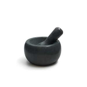 Mortero y Pilón de Mármol Negro Indio Hechos a Mano, Molinillo de Especias, Triturador de Hierbas, Utensilio de Cocina Duradero, Apto para Horno, Venta al por Mayor - Product Image 2