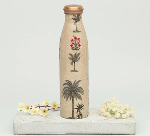 Meena Pure Copper Handmade Traditional Chinese Eco-Friendly Travel Water Bottle with Screw-On Lid and <b>Gift</b> <b>Box</b> - Product Image 3