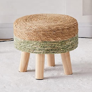 Pouf en jonc de mer tissé naturel le plus vendu salon décoration de maison contemporaine conceptions OEM noël personnalisé fait à la main Vietnam - Product Image 5