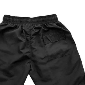 Shorts de sport pour hommes grande taille avec logo personnalisé, séchage rapide, taille élastique, en nylon gris, style streetwear - Product Image 5