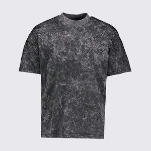 T-shirt personnalisé 2026 en coton 270G, coupe oversize à épaules tombantes, effet délavé, vierge, pour homme, avec logo personnalisé - Product Image 2