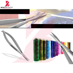 Ciseaux à ressort 4,25 pouces en acier inoxydable antidérapants durables pour cuticules, lames courbées, ciseaux de beauté à ressort - Product Image 6