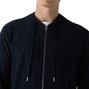 Sweat à capuche zippé en coton éponge léger de qualité supérieure, imprimé sur mesure, service OEM, pull décontracté respirant pour homme, idéal pour le printemps - Product Image 4