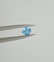 Pierre synthétique de laboratoire CVD HPHT, taille coussin, bleu intense fantaisie, 1 carat, certifiée IGI, clarté VS1, percée au laser, pierre libre pour fiançailles