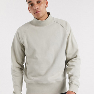 Pull à col roulé surdimensionné pour homme, couleur unie, tricot en coton, coupe décontractée, vêtements d'automne - Product Image 4