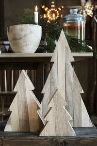 Sapin de Noël rustique en bois, fait main, en bois naturel, décoration de table, décoration de Noël pour la maison, le restaurant, l'hôtel - Product Image 6