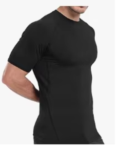 Men's Sleeveless <b>Compression</b> <b>Shirt</b> <b>Black</b> O-Neck Slim Fit Quick Dry Knitted Spandex/Polyester Anti-Pilling Front Logo TRIBON - Product Image 5