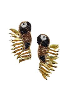 Pendientes intrincados de Festival con bordado de cuentas y cuentas de vidrio 100% perfectos para mujeres y niñas de la India - Product Image 6