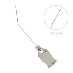 Cánula de Irrigación Modelo Bonn con Punta Redonda 31G, Cánula de Microirrigación Oftálmica de Acero Inoxidable, Instrumento para Cirugía Ocular - Product Image 1