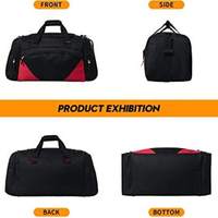 Sac de sport pour homme avec logo personnalisé, imperméable, séparation sec/humide, en nylon, pour la gym, les voyages, le week-end, sac de voyage en forme de baril