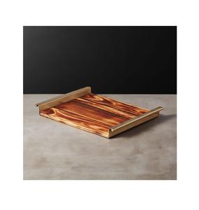 Plateau de service haut de gamme en bois massif avec poignées confortables, grande taille, pour la maison, la cuisine, la salle à manger et le service hôtelier - Product Image 2