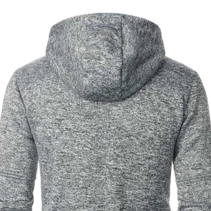 Men’s Custom Full Zip Hoodie – High Quality Cotton Fleece Sweatshirt Solid Color Zip-Up Hooded Comfortable Streetwear - Product Image 6