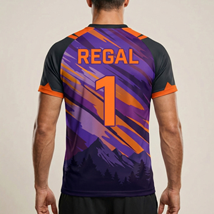 เสื้อวอลเลย์บอลโพลีเอสเตอร์ 100% สำหรับทีมชาย เสื้อวอลเลย์บอลแบบซับลิเมชั่น ชุดกีฬาผู้ชาย เสื้อวอลเลย์บอลคอวี - Product Image 2