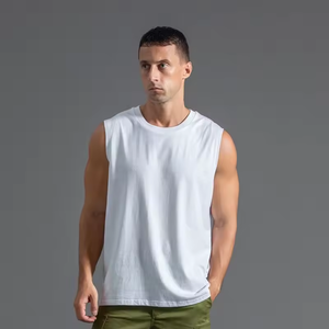 Spring and Summer <b>Men's</b> Crew Neck T-shirt Thin Seamless <b>Vest</b> 2026 Base Shirt Casual Sleeveless Loose Sports tank Top T-shirt - Product Image 3