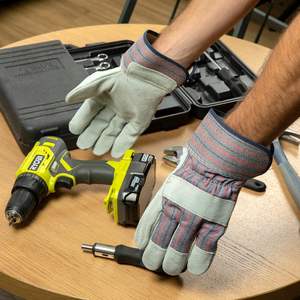 Guantes de Trabajo Profesionales de Cuero Vacuno de Grado A, Precio al por Mayor, Guantes de Seguridad Industriales para la Construcción - Product Image 5
