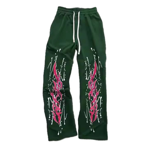 Pantalon de survêtement respirant et décontracté pour hommes, conception OEM, tailles plus, couleurs unies, personnalisable - Product Image 2