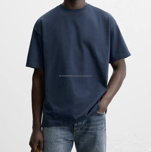 T-shirts personnalisés en gros pour hommes, unis, brodés, sérigraphiés, vierges, coupe oversize, grammage lourd - Product Image 1