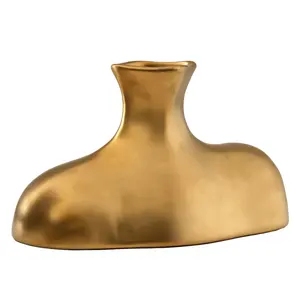 Vase à fleurs en métal contemporain pour une décoration intérieure haut de gamme, vase à fleurs en métal haut de gamme pour des espaces de vie élégants - Product Image 1