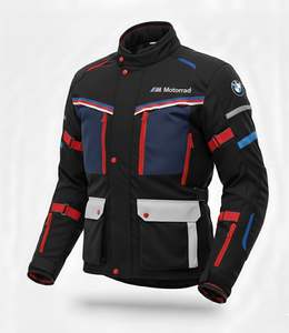 Chaqueta textil Cordura impermeable de 3 capas con protección CE para hombre Bm GTX, color negro/azul, para motociclismo GS Rallye Touring/Offroad - Product Image 1