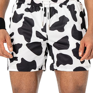 Pantalones Cortos Deportivos Personalizados con Estampado de Vaca para Hombre, de Secado Rápido, para Correr, Fabricante de Ropa Deportiva OEM ODM - Product Image 2