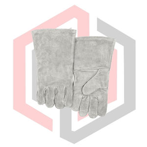 ถุงมือเชื่อมสีเทาพร้อมซับในผ้าฝ้าย ยืดหยุ่น ระบายอากาศได้ดี ทนต่อการฉีกขาด ทนต่อการสึกหรอ ฉนวนกันความร้อน ป้องกันไฟฟ้าสถิตย์ ป้องกันแรงกระแทก - Product Image 3