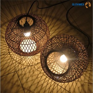 Meilleures ventes, lustre en rotin et bambou fait main, luminaire suspendu pour la décoration de la maison, restaurant, café, projets hôteliers - Product Image 2