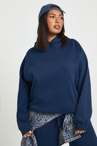 Women Navy <b>Blue</b> Oversized Pullover Hoodie Sweatshirt Casual <b>Long</b> <b>Sleeve</b> Hooded <b>Top</b> Loose Fit Fleece Streetwear Fashions Apparels - Product Image 4