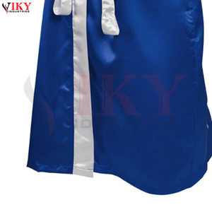 Batas de Boxeo Personalizadas de Alta Calidad para Adultos en Color Azul con Blanco, Batas de Boxeo para Hombres para Usar en el Ring - Product Image 5