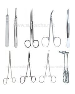 Surtechs Chirurgische Set van RVS voor <span class=keywords><strong>Hernia</strong></span>-operatie, 61-delig, voor Grote Ventrale Appendectomie, Algemene Herniorraffie, Herbruikbaar - Product Image 1