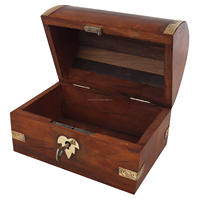 Tirelire carrée en bois de style indien pour enfants et adultes, avec logo personnalisé, design clé et vacances, 15x10x11cm, 300g, Fourniture d'usine