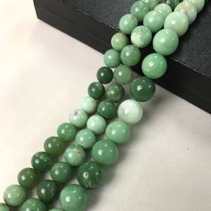 Cuentas Lisas de Crisoprasa 100% Naturales, Certificadas por IGI, Grado AA, de 10mm-14.5mm, Color Verde Piedra, Gema Vivaaz, Joyería Jaipur - Product Image 5