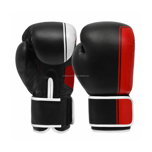 Gants de boxe en cuir de qualité supérieure pour le sparring, l'entraînement de Muay Thai et le kickboxing, 16 oz, avec fermeture auto-agrippante - Product Image 1
